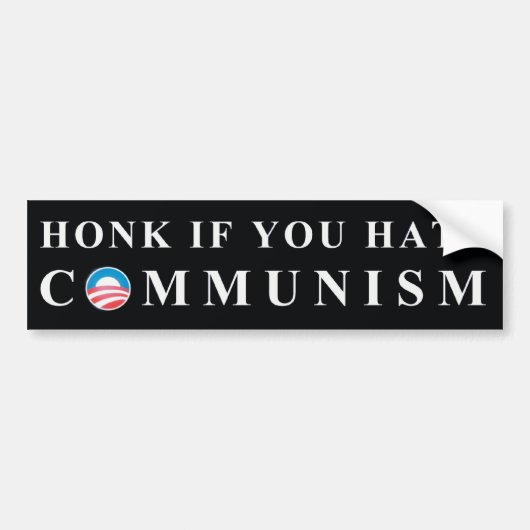 Nee tegen het communisme bumpersticker (Voorkant)