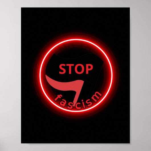 Nee tegen het fascisme poster (Voorkant)