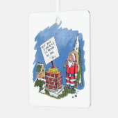 Nee tegen het Santa Square Metal ornament (Voorkant links)