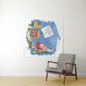 Nee tegen het tapijt van de kerstman wandkleed (In Situ (horizontaal))