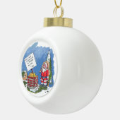 Nee tegen Kerstman keramische bal ornament (Rechts)