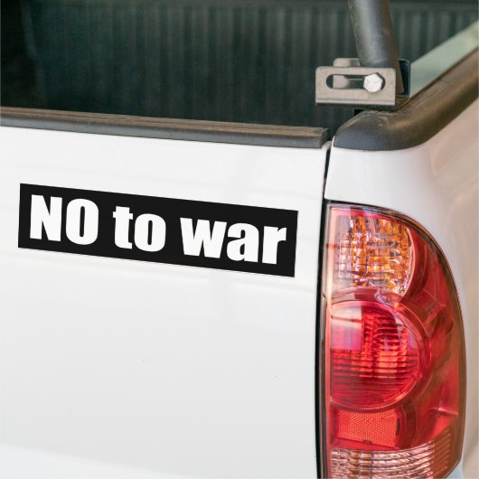 NEE tegen oorlog Bumpersticker (Op Truck)