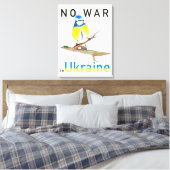 Nee tegen oorlog in Oekraïne Canvas Afdruk (Insitu (Slaapkamer))