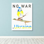 Nee tegen oorlog in Oekraïne Canvas Afdruk (Insitu (Houten vloer))