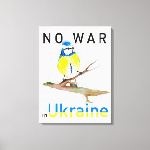 Nee tegen oorlog in Oekraïne Canvas Afdruk