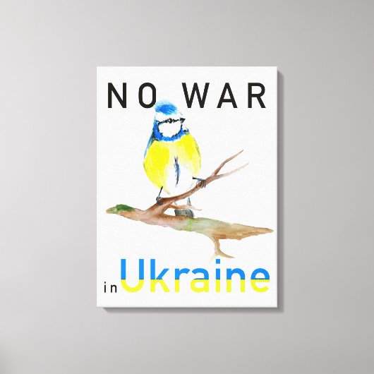 Nee tegen oorlog in Oekraïne Canvas Afdruk (Voorkant)