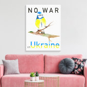 Nee tegen oorlog in Oekraïne Canvas Afdruk (Insitu (Woonkamer))