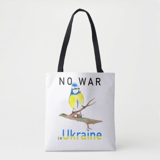 Nee tegen oorlog in Oekraïne Tote Bag (Voorkant)