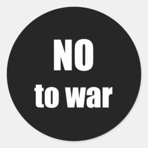 NEE tegen oorlog Ronde Sticker