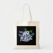Nee tegen plastic Houd de oceanen schoon Canvas ta Tote Bag (Voorkant)