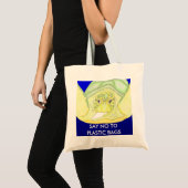 NEE TEGEN PLASTISCHE BAGINA'S TOTE BAG (Voorkant (product))