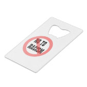 Nee tegen racisme | Anti-racisme-slogan Creditkaart Flessenopener (Achterkant Gekanteld)