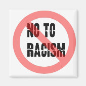 Nee tegen racisme | Anti-racisme-slogan Magneet (Voorkant)