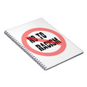 Nee tegen racisme | Anti-racisme-slogan Notitieboek (Rechterzijde)