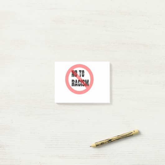 Nee tegen racisme | Anti-racisme-slogan Post-it® Notes (Op bureau)