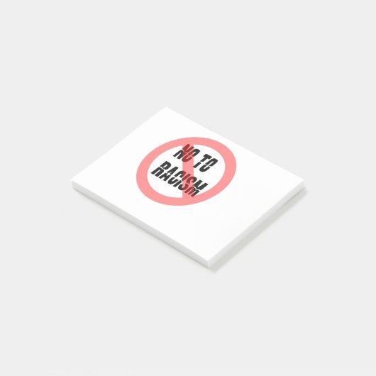 Nee tegen racisme | Anti-racisme-slogan Post-it® Notes (Schuin)