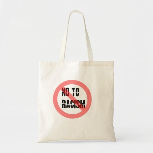 Nee tegen racisme | Anti-racisme-slogan Tote Bag (Voorkant)