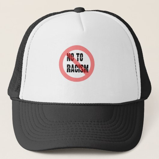 Nee tegen racisme | Anti-racisme-slogan Trucker Pet (Voorkant)