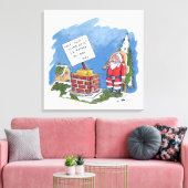 Nee tegen Santa canvas print (Insitu (Woonkamer))