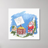 Nee tegen Santa canvas print (Voorkant)
