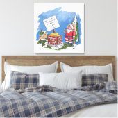 Nee tegen Santa canvas print (Insitu (Slaapkamer))