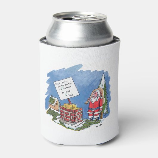 Nee tegen Santa koelbox Blikjeskoeler (Blikje Voorkant)