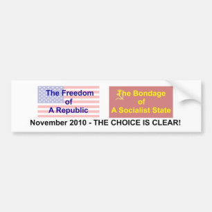 Nee tegen socialisme bumpersticker