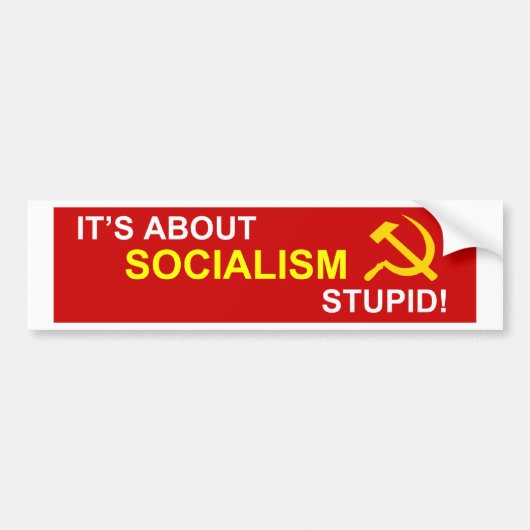 Nee tegen socialisme bumpersticker (Voorkant)