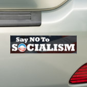 NEE tegen socialisme Bumpersticker (Op auto)