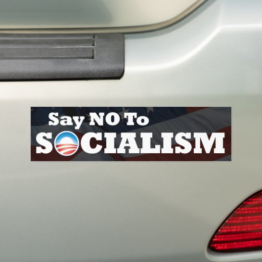 NEE tegen socialisme Bumpersticker (Op auto)