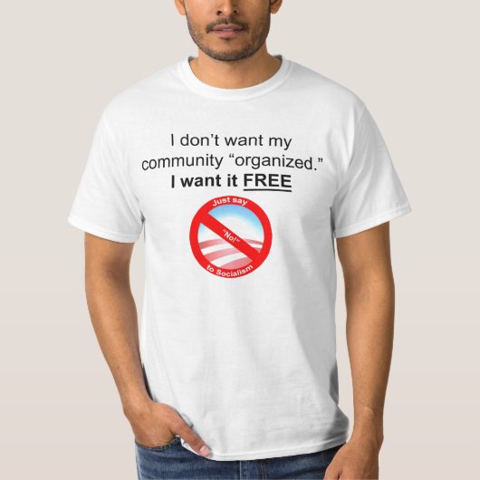 Nee tegen socialisme t-shirt (Voorkant)