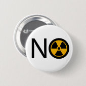 Nee tegen straling en kernenergie ronde button 5,7 cm (Voorkant /achterkant)