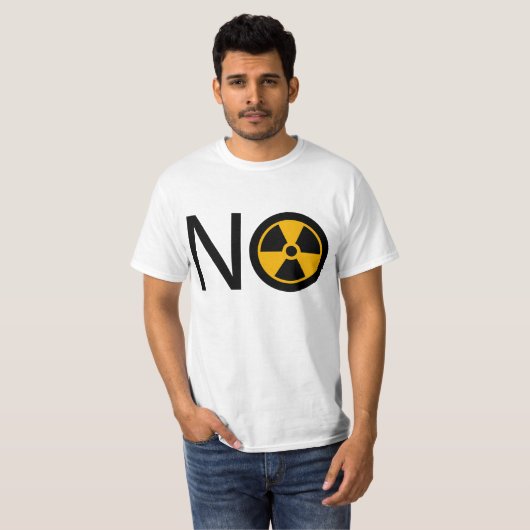 Nee tegen straling en kernenergie t-shirt (Voorkant volledig)