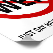 NEE TEGEN TRANSHUMANISME POSTER (Hoek)