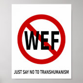 NEE TEGEN TRANSHUMANISME POSTER (Voorkant)