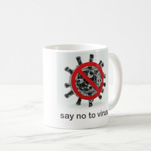 Nee tegen virus koffiemok (Voorkant rechts)