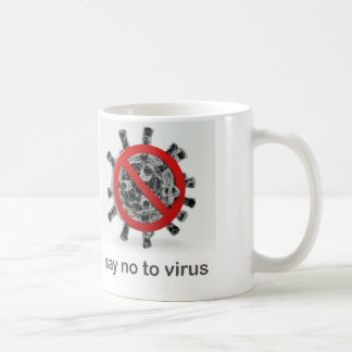 Nee tegen virus koffiemok