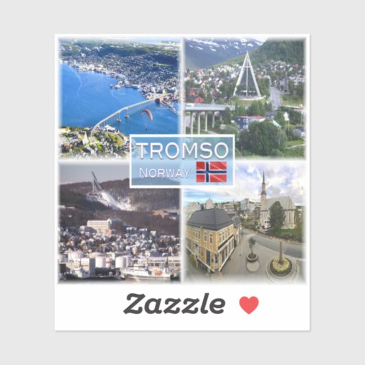 NEE Tromso - Luchtruim - Uitzicht in de kunstwand  Sticker (Vel)