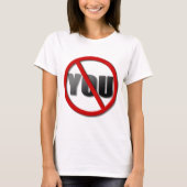Nee, u-symbool (voor lichtkleuren) t-shirt (Voorkant)