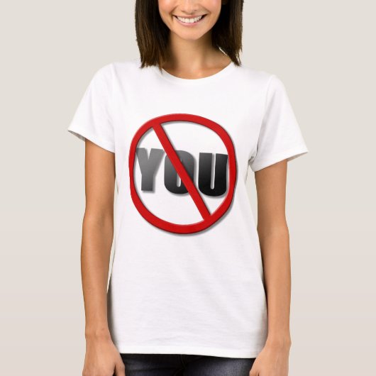 Nee, u-symbool (voor lichtkleuren) t-shirt (Voorkant)