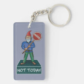 Nee, vandaag niet chagrijnige Gnome Sleutelhanger (achterkant)