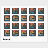 Nee, vandaag ook niet morgen vierkante sticker (Vel)