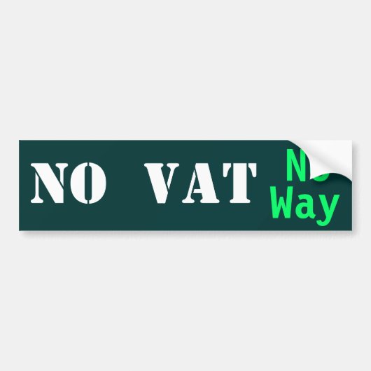 NEE VATNo Way! Bumpersticker (Voorkant)