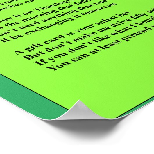 Nee voor kerstgedicht poster (Hoek)