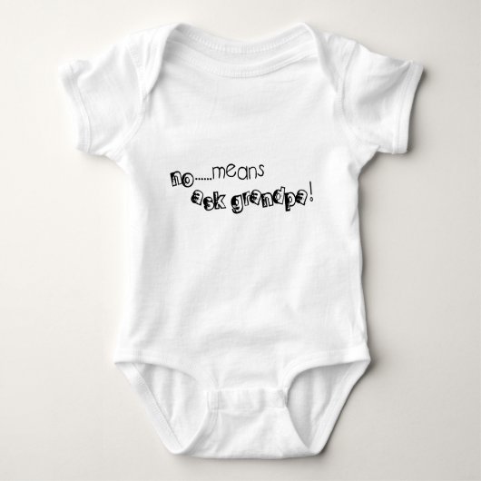 Nee, vraag het opa-Baby Romper (Voorkant)