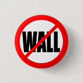 "NEE WALL" RONDE BUTTON 3,2 CM (Voorkant)
