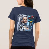 Nee, we hebben nog niet gepraat" – futuristisch Vr Tri-Blend Shirt (Achterkant)