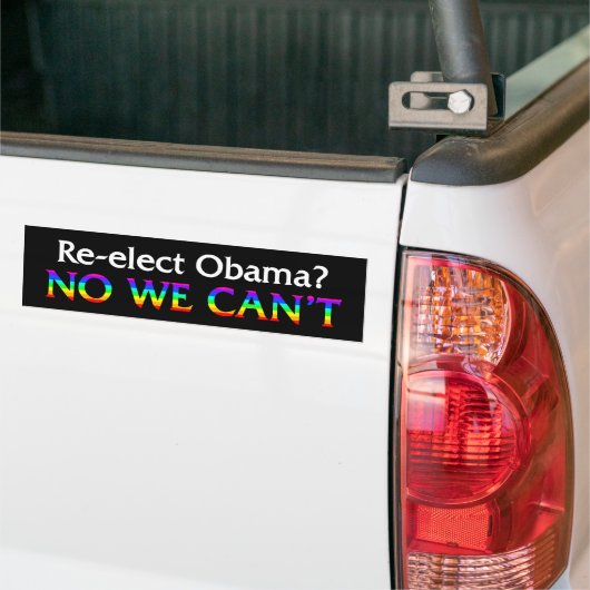 Nee, we kunnen Obama Rainbow Bumpersticker niet he (Op Truck)