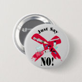 NEE ZEGGEN (AAN DRUGS) RONDE BUTTON 5,7 CM (Voorkant /achterkant)