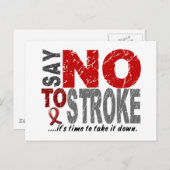 NEE zeggen tegen lijn 1 Briefkaart (Voorkant / Achterkant)